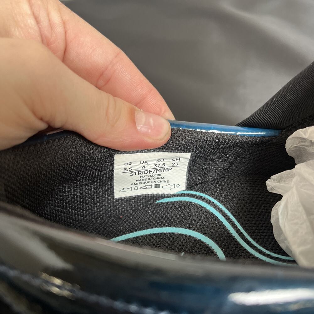 New Infinity by Cherokee Uniforms Stride Womens Slip On Patent Blue Sz 6.5 Chrty - Picture 13 of 13